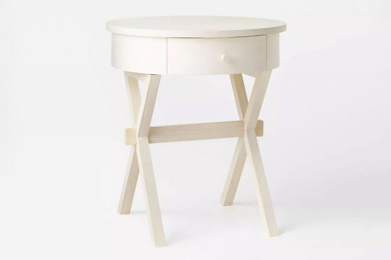 Wasatch Round Accent Table with Drawer Off White - Thresholdâ¢ designed with Studio McGee